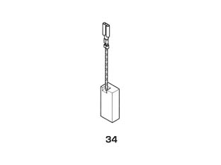 8pz spazzole a carboncino per elettroutensili modello 34 - 1755 mm.5x8x17h. con autostacco cod:ferx.fer192378
