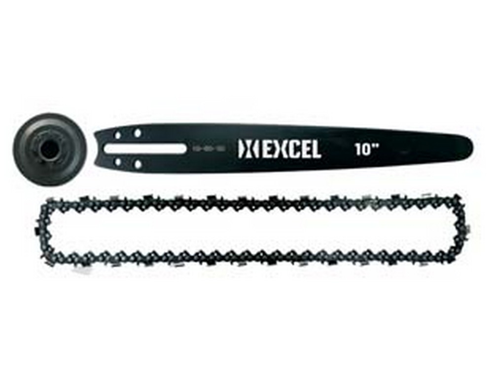 Image of kit barra carving+catena+campana frizione per motosega cm.25 - cm.25-10&quot; - passo 1/4&quot;-050&quot; (mm.1,3) cod:ferx.fer196932