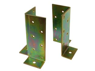 10pz supporto a pavimento universale tipo pesante per travi - base mm.120x120x180h. angolo mm.60x60 cod:ferx.fer203456