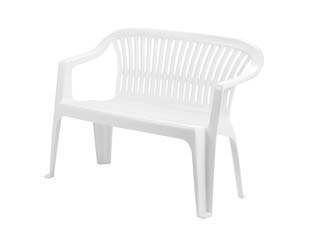 panchina da giardino "diva" bianca - cm.55x114x82h. - peso kg.6,4 cod:ferx.fer206761