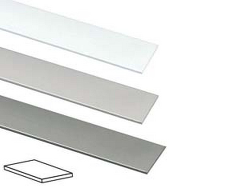 5pz profilo piatto in alluminio - mm.20 mt.2 bianco cod:ferx.fer211901