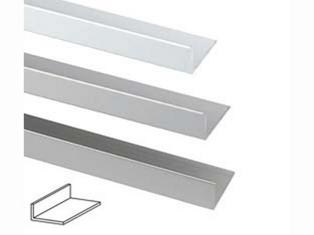 5pz profilo angoli diversi in alluminio - mm.40x15 mt.2 argento cod:ferx.fer432252