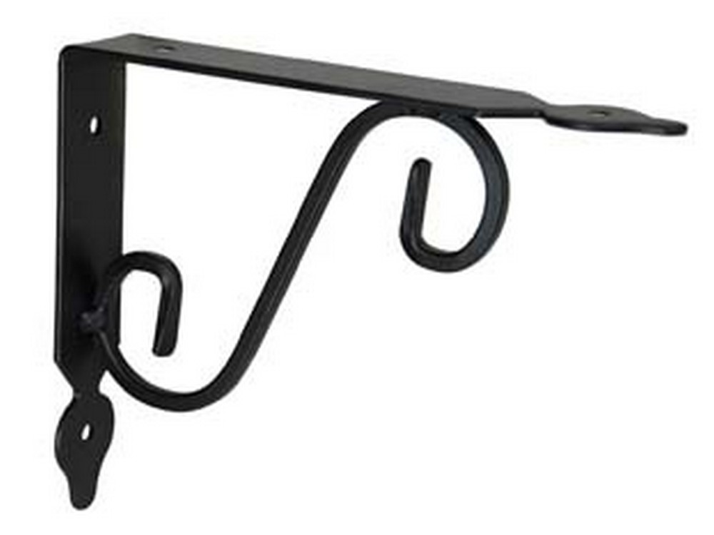10pz mensole ornamentali brackets extra strong nere - mm.230x25x175h. (9"x7") cod:ferx.fer213134