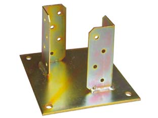 4pz supporto a pavimento con piastra per trave - base mm.180x180 per trave da mm.120x120x130h. cod:ferx.fer230162