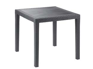 tavolo in pe rattan "king" antracite cm.79x72h. - cm.79x79x72h. - peso kg.6,2 cod:ferx.fer246965