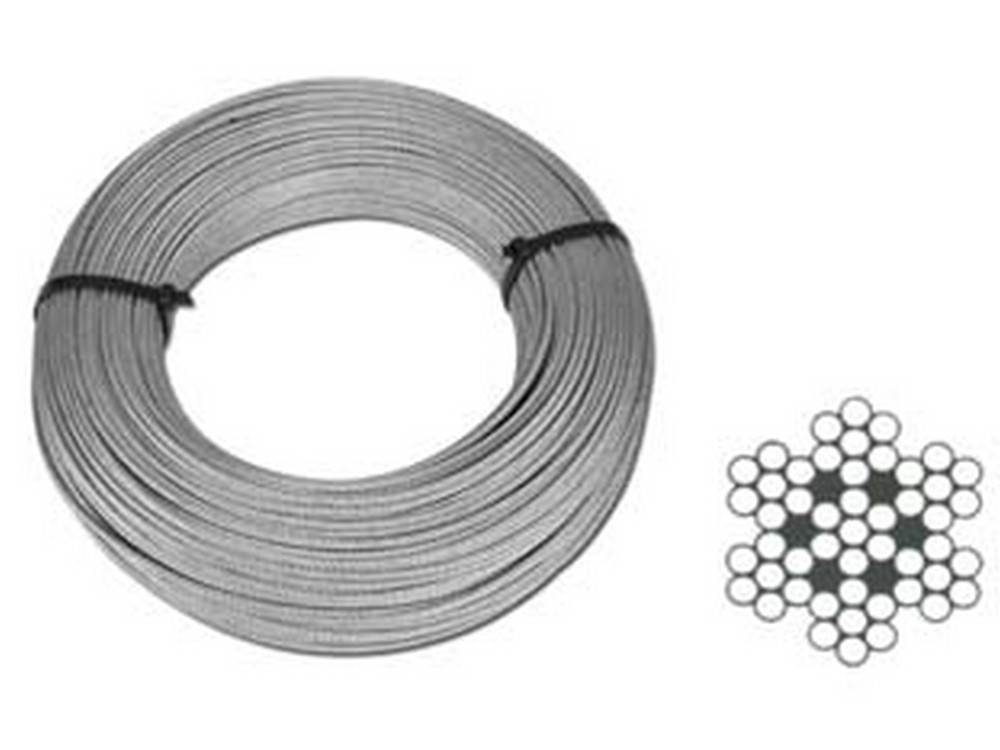 1 pz fune metallica in acciaio inox in rotolini - ? mm.6 rotoli da mt.10 cod:ferx.fer250382