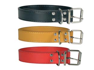 5pz collare per cani finto cuoio - cm.56x2,5 cod:ferx.fer255738