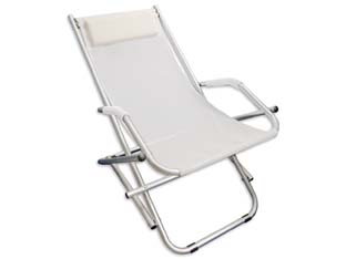 sdraio in alluminio bianco - cm.54x97x77h. cod:ferx.fer259781
