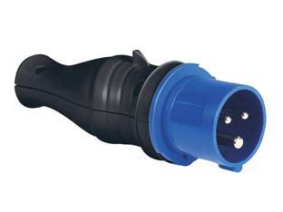 2pz adattatore industriale 16a per spina schuko ip44 - 16a blu cod:ferx.fer272391