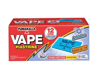 6pz piastrina per elettroemanatori con antiodore zanzare comuni e tigre - in confez. da pz.30 cod:ferx.fer273725