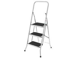 sgabello "new security" tubolari alluminio gradini acciaio - 3 gradini cm.38x26x75h. - peso kg.6,4 cod:ferx.fer283212