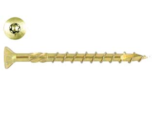 200pz viti per truciolare testa svasata torx acciaio zincato giallo - ? mm.4x80 filetto mm.40 - torx t20 cod:ferx.fer406697
