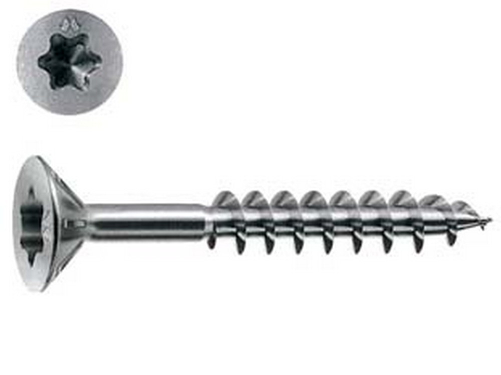 Image of 100pz viti panel-vit pv testa svasata piana torx acciaio chromiting - ? mm.5x120 cod:ferx.fer297561