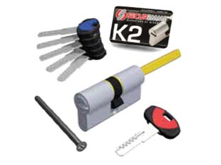 cilindro sagomato profilo europeo "k2" codolo 1+5 chiavi 0ck2 serie 3200-q - mm.30x40 (3200qcs30401x5) cod:ferx.fer304535