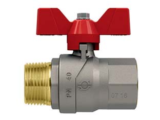 6pz valvola a sfera m/f con maniglia a farfalla "evolution" - mf 1/2" - pressione esercizio 50 bar cod:ferx.fer304863