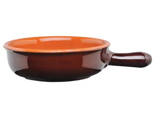 6pz casseruola in terracotta alto 1 manico bicolore - cm.20 cod:ferx.fer308601