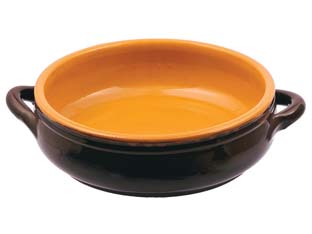 2pz tegame in terracotta basso 2 manici brunella - cm.25 cod:ferx.fer308786