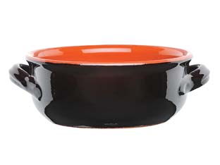 tegame in terracotta 2 manici bicolore - cm.36 cod:ferx.fer308823