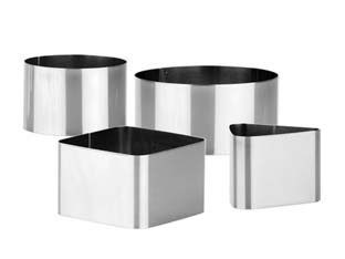 2pz impiattatore in acciaio inox pz.4 "grandchef" - cm.7,5/10,5 pz.4 cod:ferx.fer326896