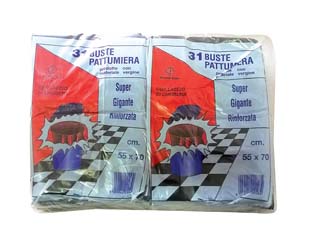 cf saccpo pattumiera con laccio di chiusura nero pz.31 - cm.55x70 gr.480 cod:ferx.fer331227