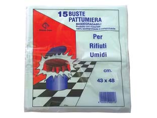cf sacco pattumiera biodegradabile per rifiuti umidi pz.15 - cm.43x48 gr.175 cod:ferx.fer331333