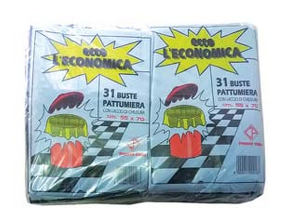 cf sacco pattumiera "ecco l'economica" nero pz.31 - cm.55x70 gr.400 cod:ferx.fer331524