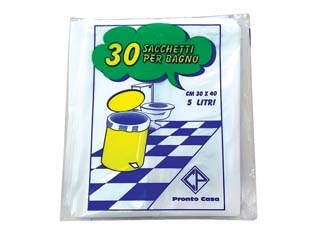 cf sacco pattumiera per bagno bianco pz.30 - cm.30x40 gr.152 cod:ferx.fer331531