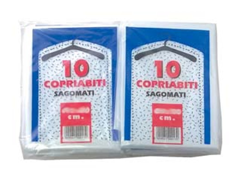10pz sacco copriabito sagomato pz.10 - cm.60x100 gr.280 cod:ferx.fer331586