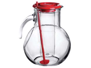 6pz caraffa "kufra" lt.2 - lt.2 - altezza mm.215 - colore rosso cod:ferx.fer335362