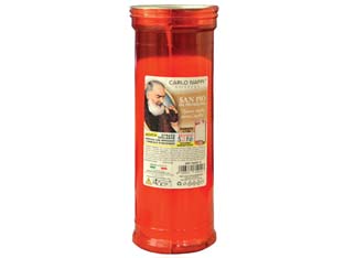 30pz cero votivo "san pio" - ? cm.6,5x21h. gr.320 durata 70 ore circa cod:ferx.fer342049