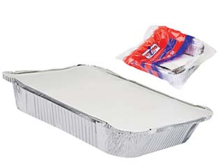 24pz vaschetta alluminio con coperchio - 6 porzioni, pz.2 cod:ferx.fer357869