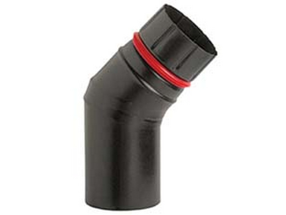 Image of gomito 45? porcellanato per stufe a pellet nero opaco &quot;ala pellet eco&quot; - ? mm.100 cod:ferx.fer362184