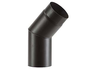 gomito 45? porcellanato per stufe a legna nero opaco "ala smalto top" - ? mm.150 cod:ferx.fer363273