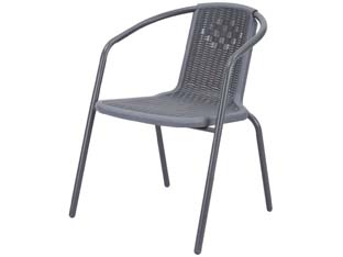 poltrona "wood grey" in rattan sintetico pp cod:ferx.fer378147