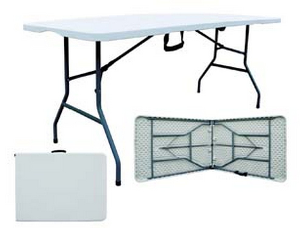 Image of tavolo birreria pieghevole in hdpe cm.180x70x74h. - pieghevole cm.92x70x7 cod:ferx.fer378192