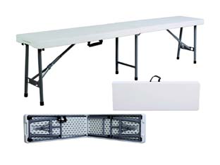 panchina birreria pieghevole in hdpe cm.183x30x42h. cod:ferx.fer378208