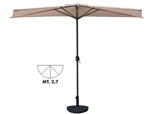 ombrellone alluminio a parete 1/2 tondo - cm.270 col. bianco cod:ferx.fer379786