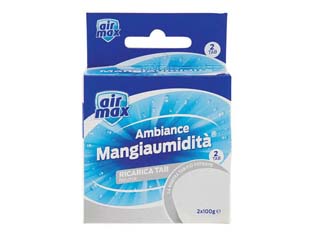6pz airmax assorbiumidita' mini tab ricarica neutra - 2 ricariche 100 gr. ciascuna cod:ferx.fer386197