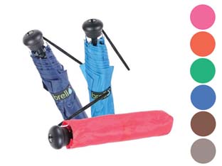 3pz ombrello pieghevole mini automatico 8 stecche in fibra tinta unita - colori assortiti cod:ferx.fer392198