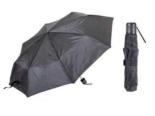 6pz ombrello pieghevole super mini con custodia in pvc nero cod:ferx.fer392228