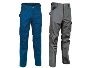 pantalone drill in cotone e poliestere right fit - tg.44 - navy/nero cod:ferx.fer397087