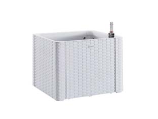 fioriera natural deluxe bianca quadra - cm.43x43x33h. lt.35 cod:ferx.fer399623