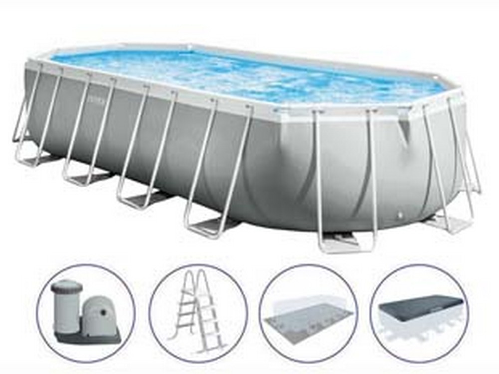 1pz piscina prism frame ovale tel. portante pompa cm.610x305x122h cod:ferx.fer399845