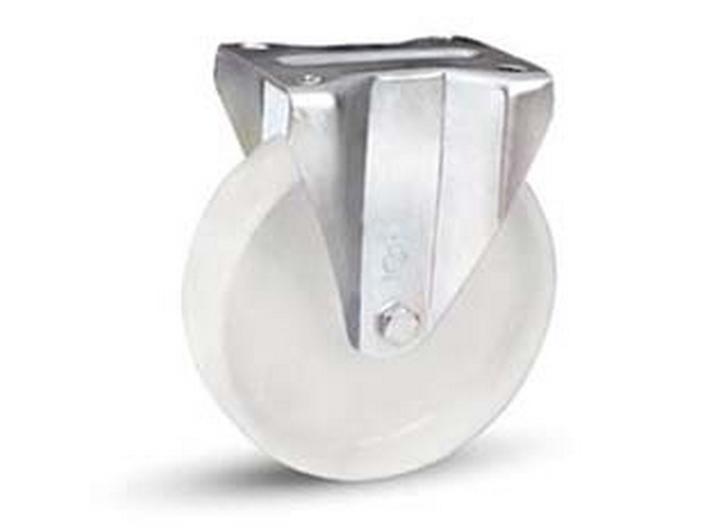 ruote industriali in poliammide con piastra fissa gabbia rulli 118bisa - ? mm.200x50 piastra mm.140x110 - 235h. p. kg.300 cod:ferx.fer407267