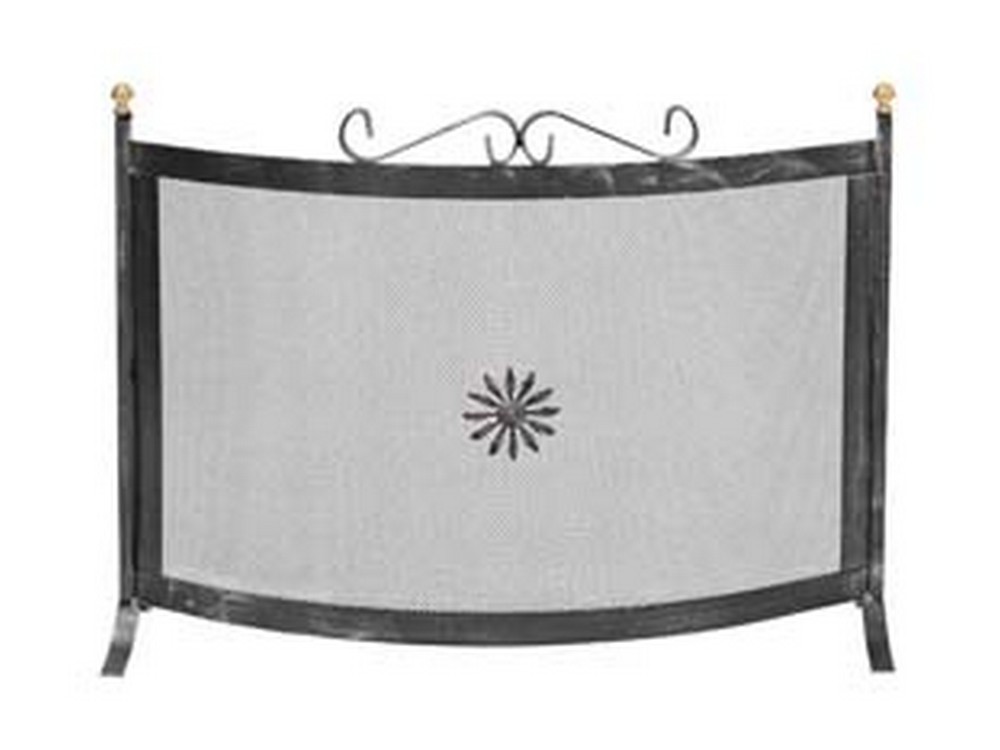 Image of parascintille curvo con decoro per camino - cm.70x65h. cod:ferx.fer408813