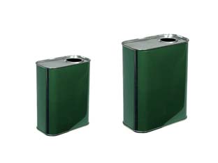 28pz lattina per olio rettangolare verde - lt.0,5 - cm.5,4x8,1x13,8h. (bancale pz.1764) cod:ferx.fer408981