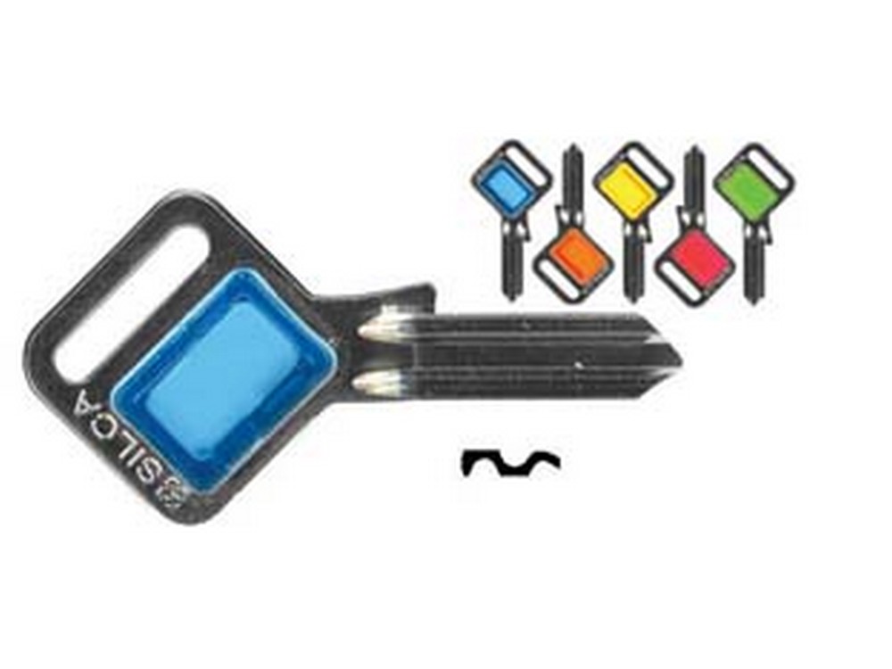 Image of 50pz chiavi per cilindri universal 4 spine grandi ul052fz - ul052fz dx taggy 5 colori assortiti cod:ferx.fer410540