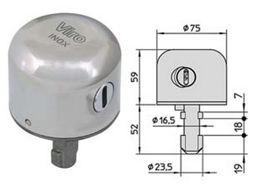 Image of lucchetto bloccaserranda cuffia in acciaio inox 4221.500 - (4221.500) cod:ferx.fer410892