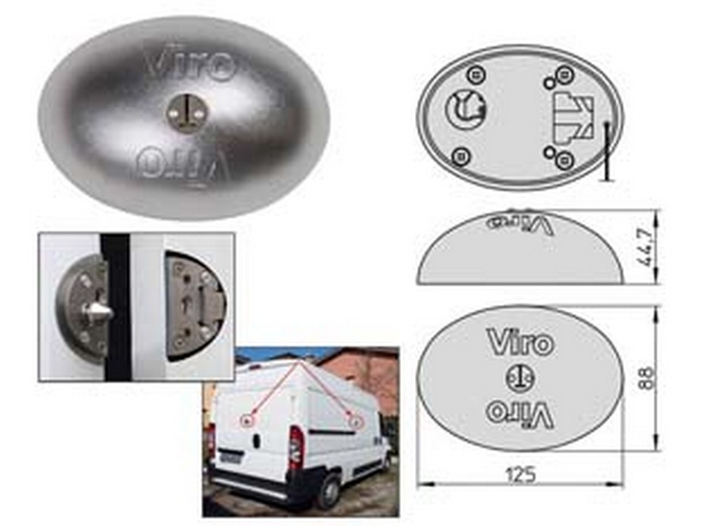 Image of cf lucchetto van lock per camion e furgoni in acciaio inox 4222 - coppia con cifratura ka (4222.4222) cod:ferx.fer411035