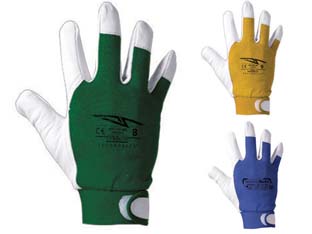 12paia guanti da lavoro pelle fiore ovina dorso cotone - tg.10 blu cod:ferx.fer413213